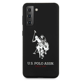 JAV Polo Assn byla Silikono logotipas Samsung Galaxy S21+ – juodas