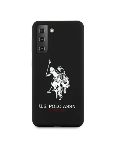 JAV Polo Assn byla Silikono logotipas Samsung Galaxy S21+ – juodas