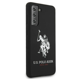JAV Polo Assn byla Silikono logotipas Samsung Galaxy S21+ – juodas