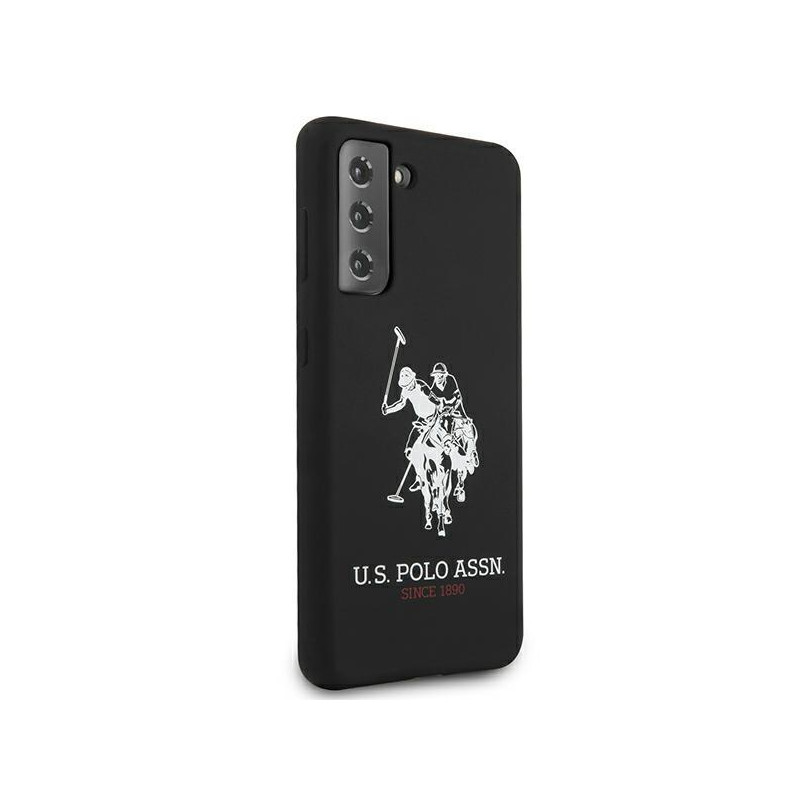 JAV Polo Assn byla Silikono logotipas Samsung Galaxy S21+ – juodas