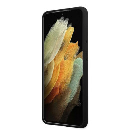 JAV Polo Assn byla Silikono logotipas Samsung Galaxy S21+ – juodas