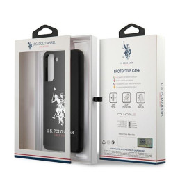JAV Polo Assn byla Silikono logotipas Samsung Galaxy S21+ – juodas