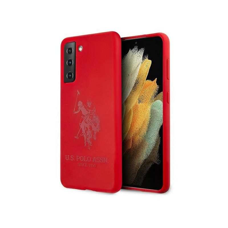 JAV Polo Assn byla Silikoninis tonas, skirtas Samsung Galaxy S21+ – raudonas
