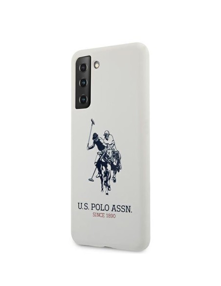 JAV Polo Assn byla Silikono logotipas Samsung Galaxy S21+ – baltas JAV Polo Assn byla Silikono logotipas Samsung Galaxy S21+ – baltas