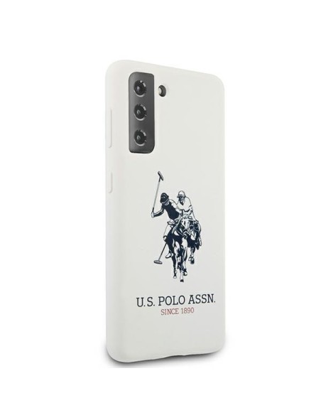 JAV Polo Assn byla Silikono logotipas Samsung Galaxy S21+ – baltas JAV Polo Assn byla Silikono logotipas Samsung Galaxy S21+ – baltas
