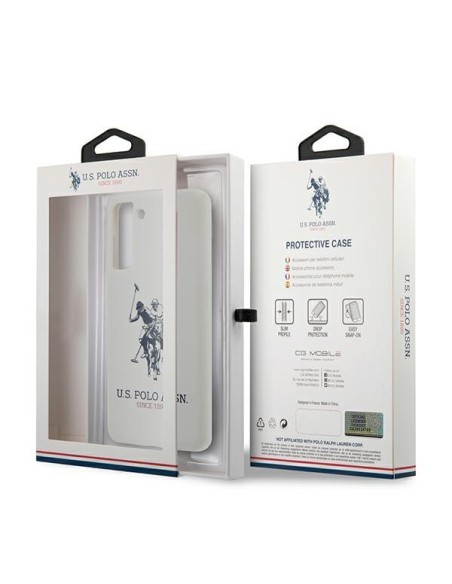 JAV Polo Assn byla Silikono logotipas Samsung Galaxy S21+ – baltas JAV Polo Assn byla Silikono logotipas Samsung Galaxy S21+ – baltas