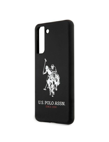 JAV Polo Assn byla „Samsung Galaxy S21“ silikoninis logotipas – juodas JAV Polo Assn byla „Samsung Galaxy S21“ silikoninis logotipas – juodas