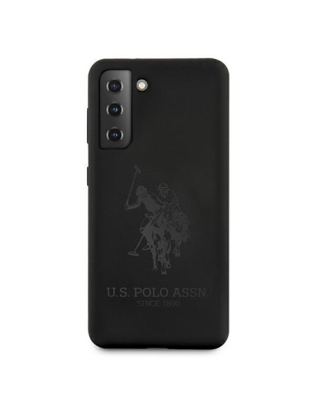 JAV Polo Assn byla Silikoninis tonas, skirtas Samsung Galaxy S21 - juodas JAV Polo Assn byla Silikoninis tonas, skirtas Samsung Galaxy S21 - juodas