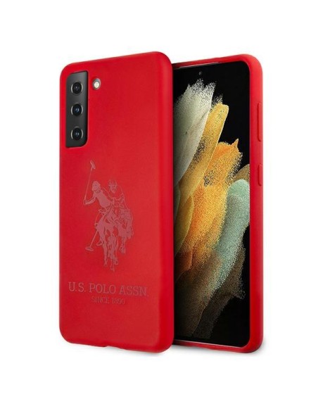 JAV Polo Assn byla Silikoninis tonas Samsung Galaxy S21 – raudonas JAV Polo Assn byla Silikoninis tonas Samsung Galaxy S21 – raudonas