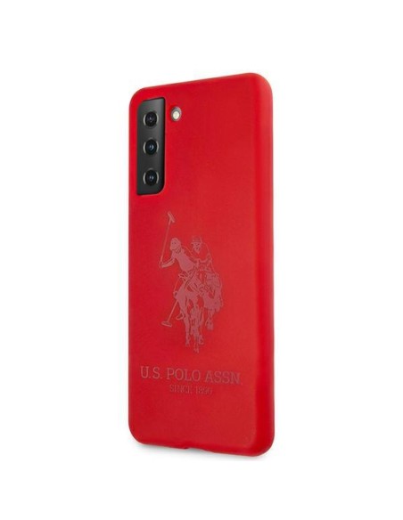 JAV Polo Assn byla Silikoninis tonas Samsung Galaxy S21 – raudonas JAV Polo Assn byla Silikoninis tonas Samsung Galaxy S21 – raudonas