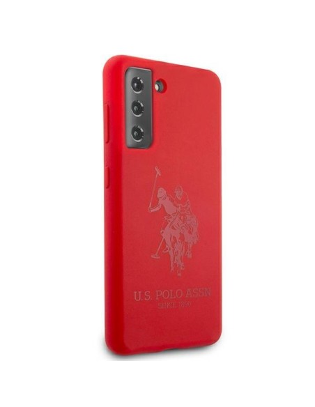 JAV Polo Assn byla Silikoninis tonas Samsung Galaxy S21 – raudonas JAV Polo Assn byla Silikoninis tonas Samsung Galaxy S21 – raudonas