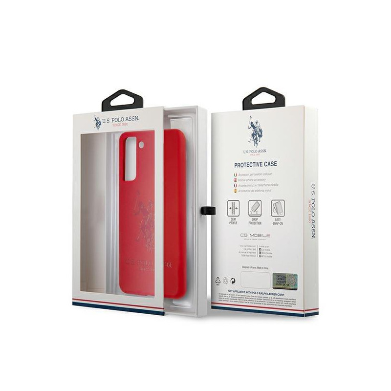 JAV Polo Assn byla Silikoninis tonas Samsung Galaxy S21 – raudonas