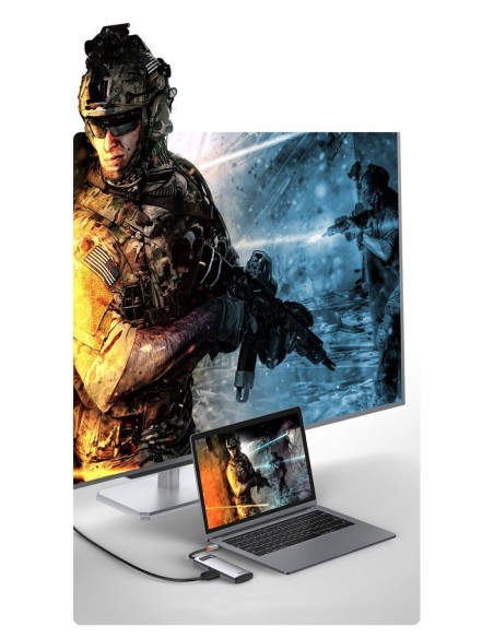 „Baseus Metal Gleam 5in1“ daugiafunkcis C tipo USB koncentratorius – C tipo USB maitinimo tiekimas 100 W / HDMI 4K 30 Hz... „Baseus Metal Gleam 5in1“ daugiafunkcis C tipo USB koncentratorius – C tipo USB maitinimo tiekimas 100 W / HDMI 4K 30 Hz...