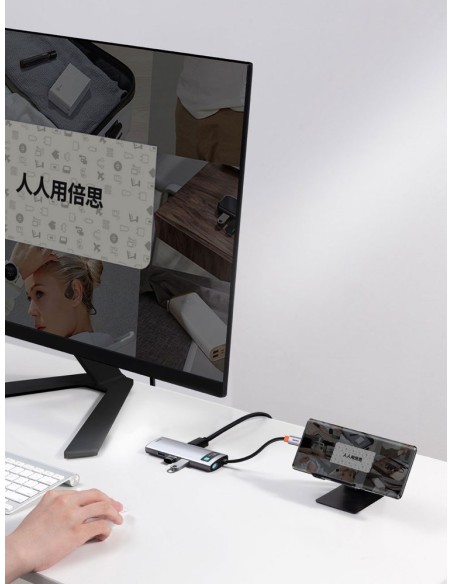 „Baseus Metal Gleam 5in1“ daugiafunkcis C tipo USB koncentratorius – C tipo USB maitinimo tiekimas 100 W / HDMI 4K 30 Hz... „Baseus Metal Gleam 5in1“ daugiafunkcis C tipo USB koncentratorius – C tipo USB maitinimo tiekimas 100 W / HDMI 4K 30 Hz...