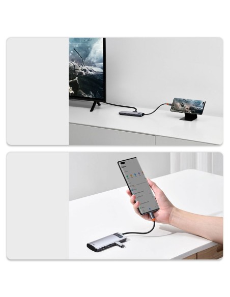 „Baseus Metal Gleam 5in1“ daugiafunkcis C tipo USB koncentratorius – C tipo USB maitinimo tiekimas 100 W / HDMI 4K 30 Hz... „Baseus Metal Gleam 5in1“ daugiafunkcis C tipo USB koncentratorius – C tipo USB maitinimo tiekimas 100 W / HDMI 4K 30 Hz...