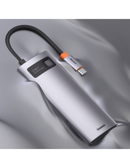„Baseus Metal Gleam 5in1“ daugiafunkcis C tipo USB koncentratorius – C tipo USB maitinimo tiekimas 100 W / HDMI 4K 30 Hz... „Baseus Metal Gleam 5in1“ daugiafunkcis C tipo USB koncentratorius – C tipo USB maitinimo tiekimas 100 W / HDMI 4K 30 Hz...
