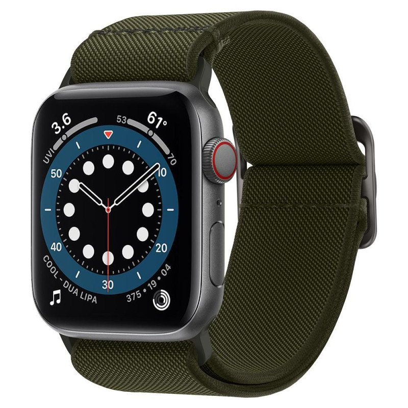 „Spigen Fit Lite“ dirželis, skirtas Apple Watch 4/ 5/ 6/ 7/ 8/ 9/ SE/ Ultra (42/ 44/ 45/ 49 mm) – žalias