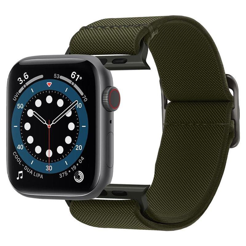 „Spigen Fit Lite“ dirželis, skirtas Apple Watch 4/ 5/ 6/ 7/ 8/ 9/ SE/ Ultra (42/ 44/ 45/ 49 mm) – žalias