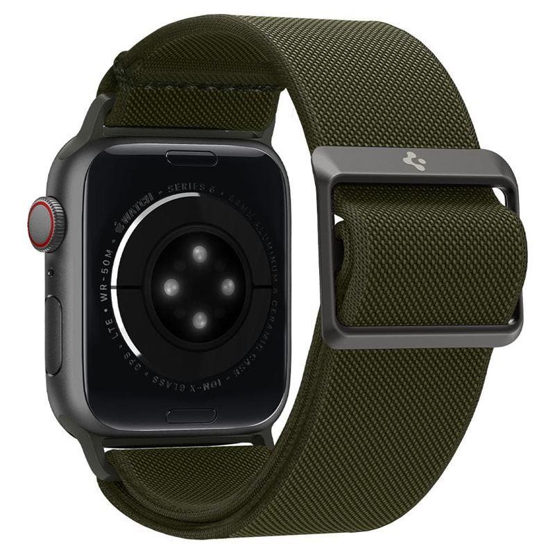 „Spigen Fit Lite“ dirželis, skirtas Apple Watch 4/ 5/ 6/ 7/ 8/ 9/ SE/ Ultra (42/ 44/ 45/ 49 mm) – žalias