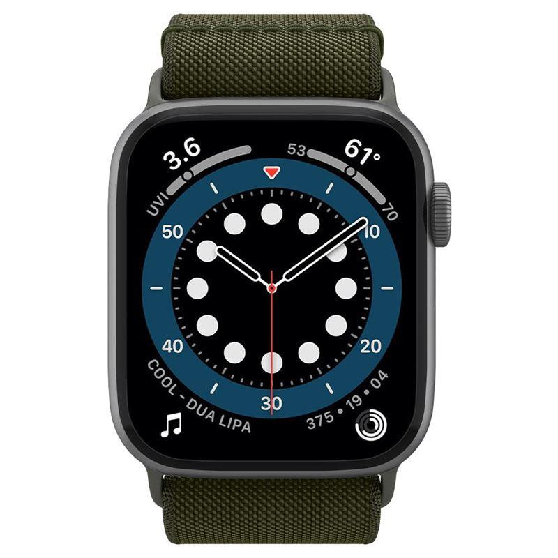 „Spigen Fit Lite“ dirželis, skirtas Apple Watch 4/ 5/ 6/ 7/ 8/ 9/ SE/ Ultra (42/ 44/ 45/ 49 mm) – žalias