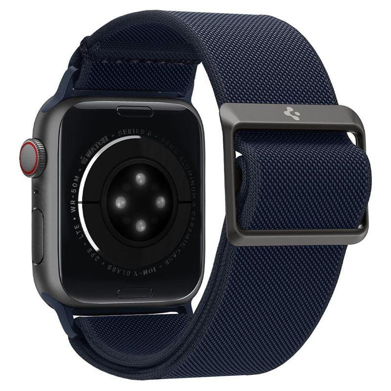 „Spigen Fit Lite“ dirželis, skirtas Apple Watch 4/ 5/ 6/ 7/ 8/ 9/ SE/ Ultra (42/ 44/ 45/ 49 mm) – tamsiai mėlynas