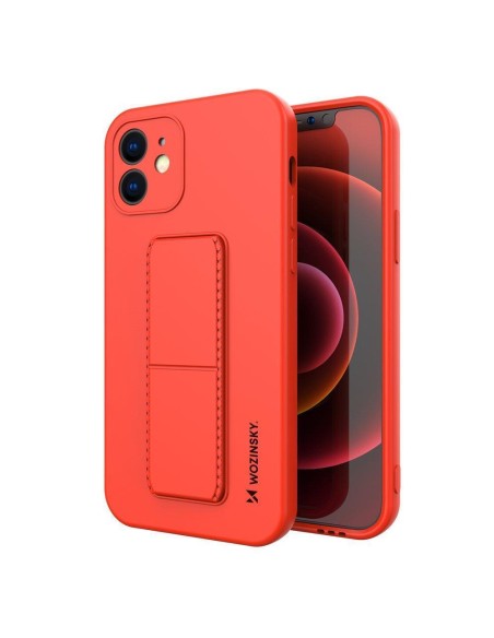 Wozinsky Kickstand Case silikoninis dėklas su stovu iPhone XS Max raudonas Wozinsky Kickstand Case silikoninis dėklas su stovu iPhone XS Max raudonas