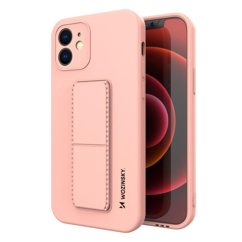Wozinsky Kickstand Case silikoninis dėklas su stovu iPhone XS Max rožinės spalvos Wozinsky Kickstand Case silikoninis dėklas su stovu iPhone XS Max rožinės spalvos