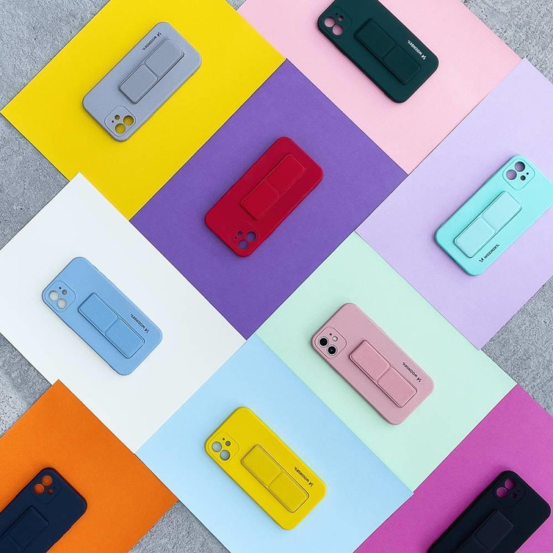 Wozinsky Kickstand Case silikoninis dėklas su stovu iPhone 11 Pro raudonas