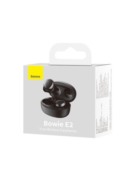 Belaidės ausinės TWS Bluetooth 5.2 vandeniui atsparios IP55 Bowie E2 juodos