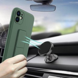 Wozinsky Kickstand Case silikoninis dėklas su stovu iPhone 12 Pro Max rožiniam