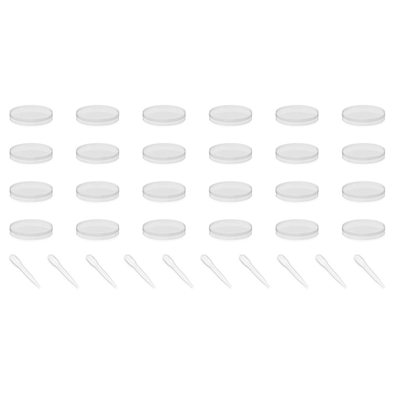 Laboratorinė Petri lėkštelė 90 x 15 mm rinkinys 24 vnt pipetės 10 vnt.