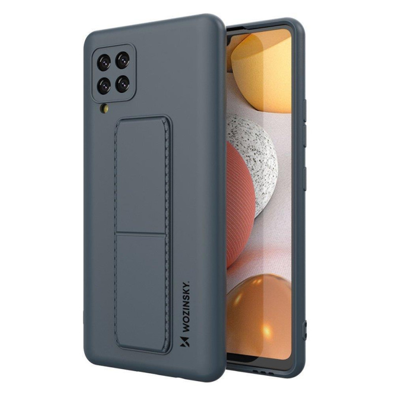 Wozinsky Kickstand Case silikoninis dėklas su stovu, skirtas Samsung Galaxy A42 5G tamsiai mėlynai Wozinsky Kickstand Case silikoninis dėklas su stovu, skirtas Samsung Galaxy A42 5G tamsiai mėlynai
