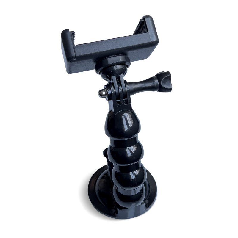 Siurbtuko laikiklis, skirtas GoPro DJI Insta360 SJCam Eken veiksmo kamerai + išmaniojo telefono adapteriui