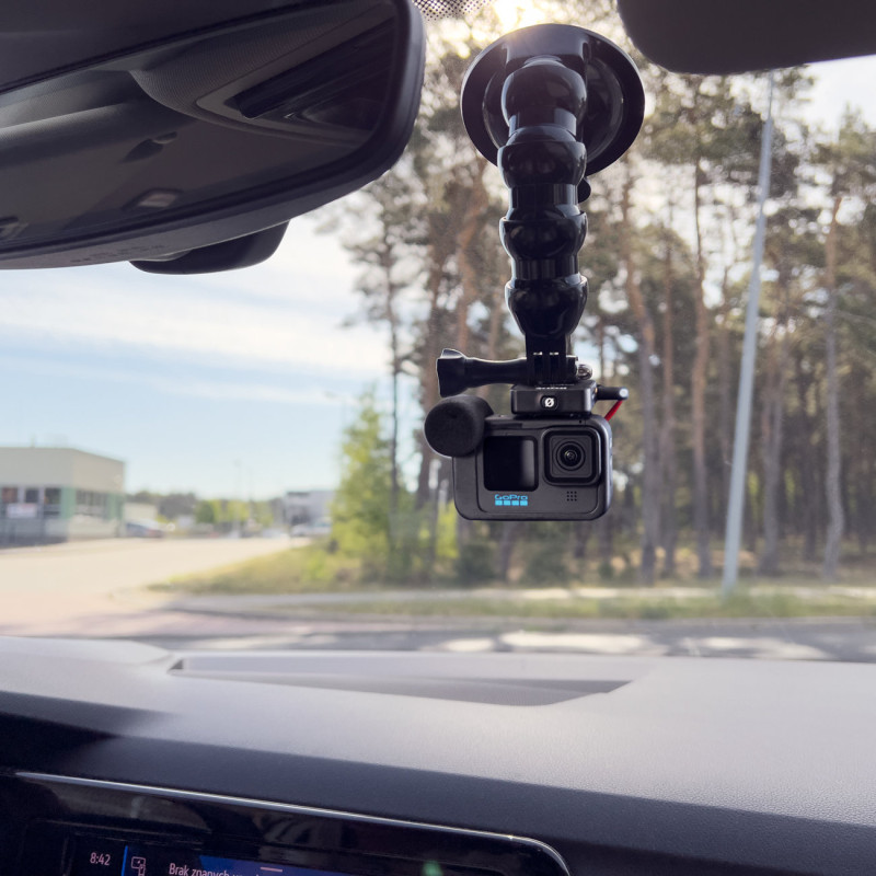 Siurbtuko laikiklis, skirtas GoPro DJI Insta360 SJCam Eken veiksmo kamerai + išmaniojo telefono adapteriui
