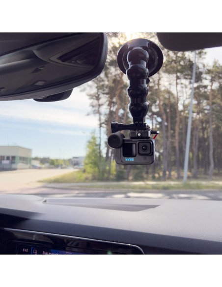 Siurbtuko laikiklis, skirtas GoPro DJI Insta360 SJCam Eken veiksmo kamerai + išmaniojo telefono adapteriui Siurbtuko laikiklis, skirtas GoPro DJI Insta360 SJCam Eken veiksmo kamerai + išmaniojo telefono adapteriui