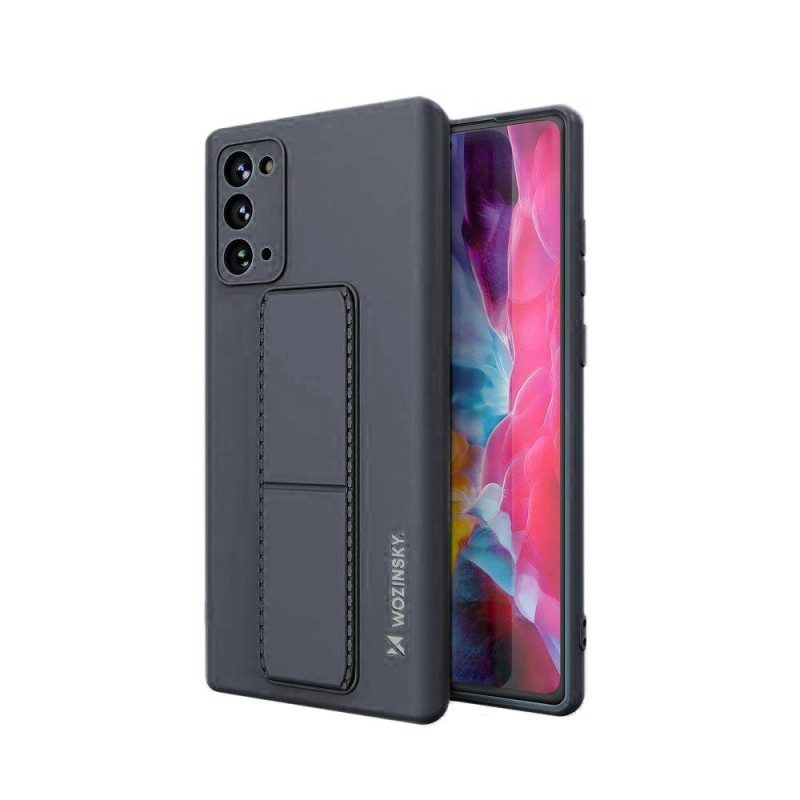 Wozinsky Kickstand Case silikoninis dėklas su stovu Samsung Galaxy Note 20 tamsiai mėlynai Wozinsky Kickstand Case silikoninis dėklas su stovu Samsung Galaxy Note 20 tamsiai mėlynai