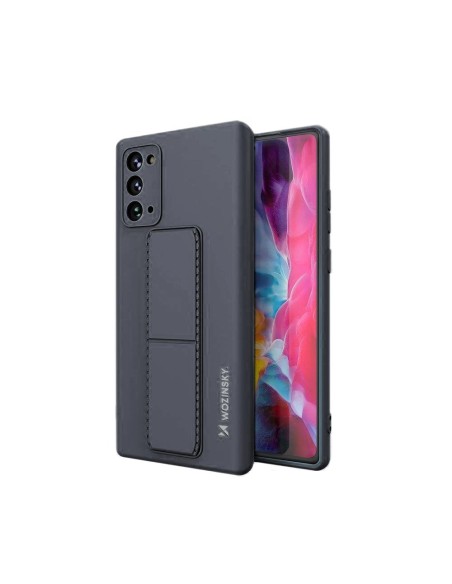 Wozinsky Kickstand Case silikoninis dėklas su stovu Samsung Galaxy Note 20 tamsiai mėlynai Wozinsky Kickstand Case silikoninis dėklas su stovu Samsung Galaxy Note 20 tamsiai mėlynai