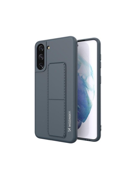 Wozinsky Kickstand Case silikoninis dėklas su stovu, skirtas Samsung Galaxy S21+ 5G tamsiai mėlynas