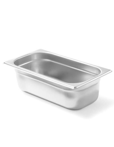 GN 1/3 konteineris, aukštis 100 mm, nerūdijantis plienas - Hendi 800430