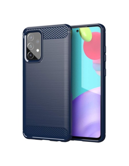 Carbon Case lankstus dangtelis, skirtas Samsung Galaxy A72 4G mėlynas Carbon Case lankstus dangtelis, skirtas Samsung Galaxy A72 4G mėlynas