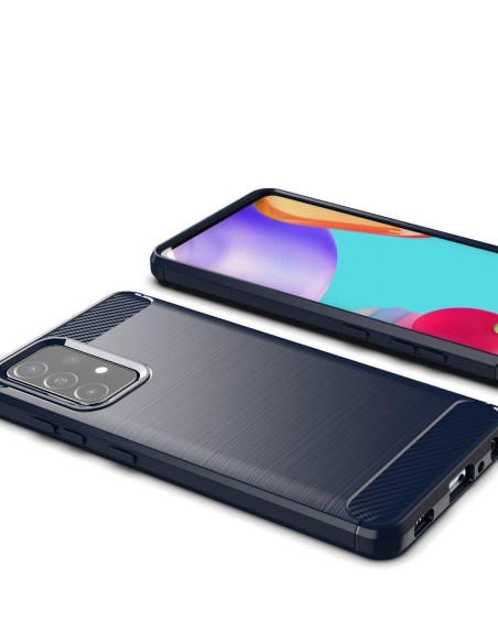 Carbon Case lankstus dangtelis, skirtas Samsung Galaxy A72 4G mėlynas Carbon Case lankstus dangtelis, skirtas Samsung Galaxy A72 4G mėlynas