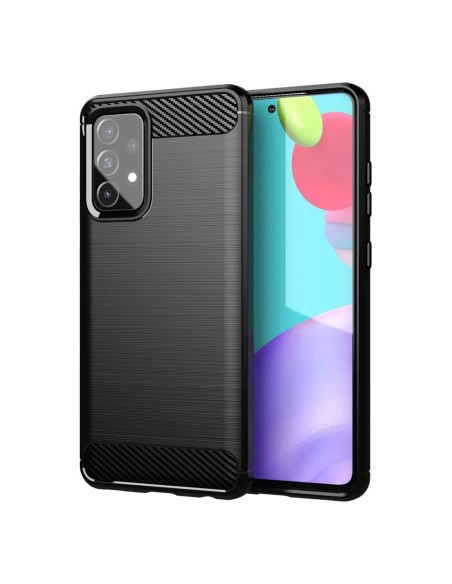 Carbon Case lankstus dangtelis Samsung Galaxy A72 4G juodas
