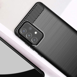 Carbon Case lankstus dangtelis Samsung Galaxy A72 4G juodas