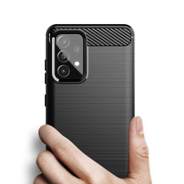 Carbon Case lankstus dangtelis Samsung Galaxy A72 4G juodas