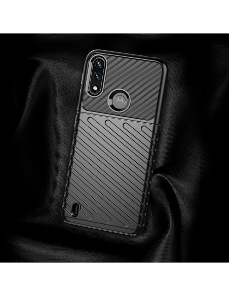 Thunder Case lankstus šarvuotas dangtelis Motorola Moto E7 Power juodas