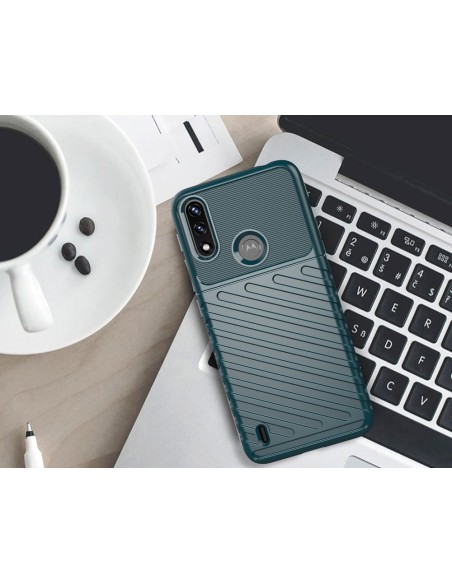 Thunder Case lankstus šarvuotas dangtelis Motorola Moto E7 Power juodas