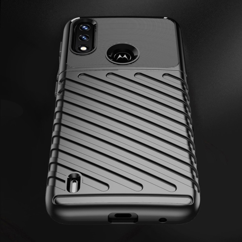 Thunder Case lankstus šarvuotas dangtelis Motorola Moto E7 Power juodas