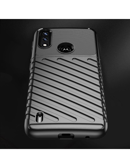 Thunder Case lankstus šarvuotas dangtelis Motorola Moto E7 Power juodas