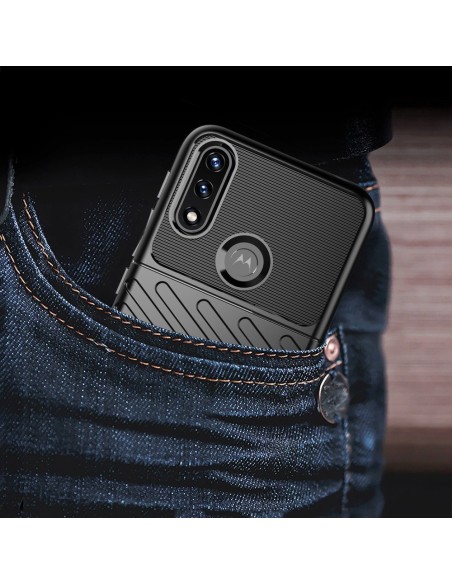 Thunder Case lankstus šarvuotas dangtelis Motorola Moto E7 Power juodas