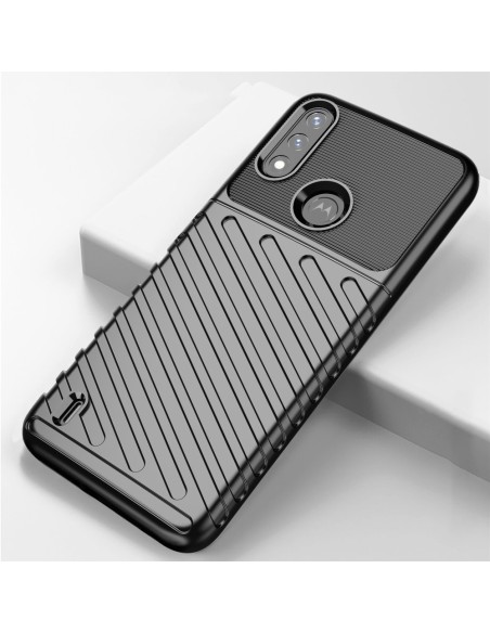 Thunder Case lankstus šarvuotas dangtelis Motorola Moto E7 Power juodas